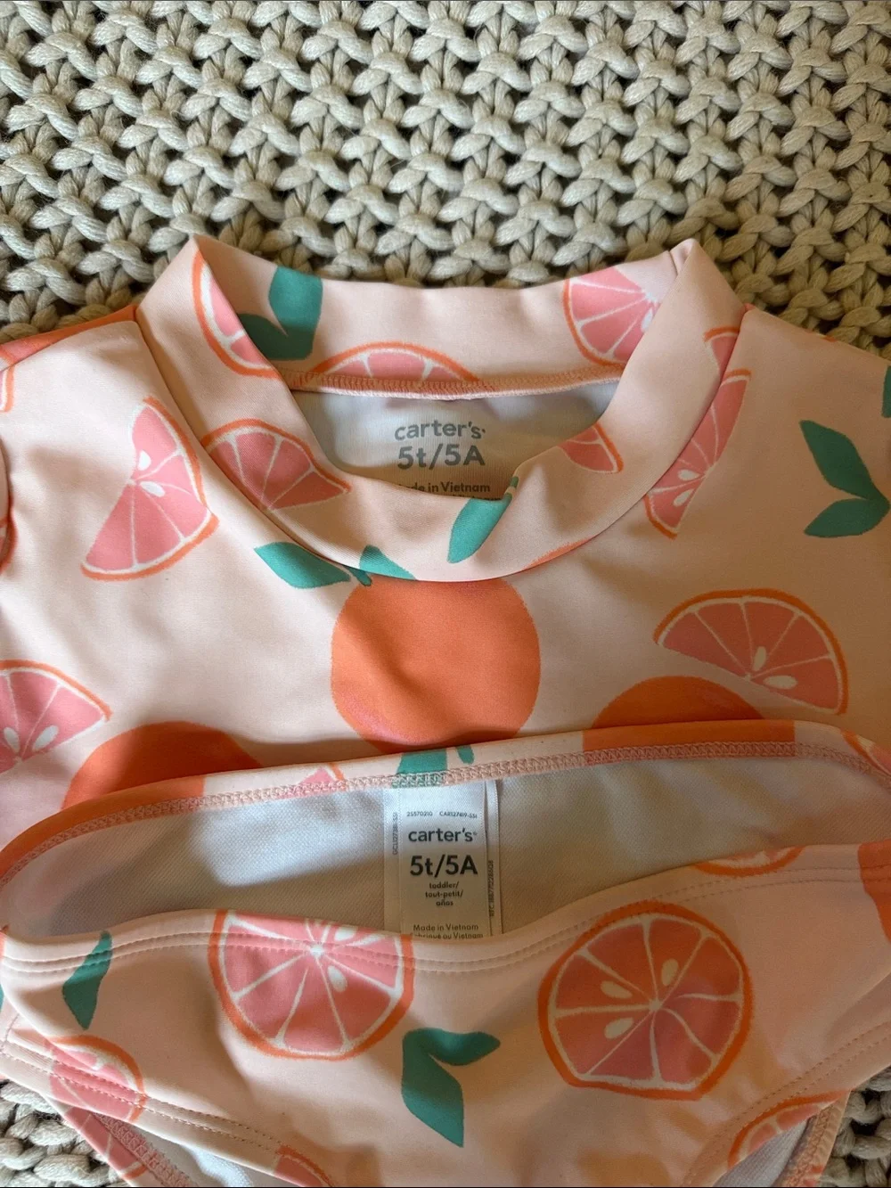 Carter’s toddler girls rash guard bathing suit